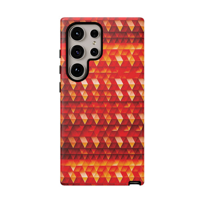 Geometric Flame - Red Triangles - Boston University Red d00000 - Tough Cases