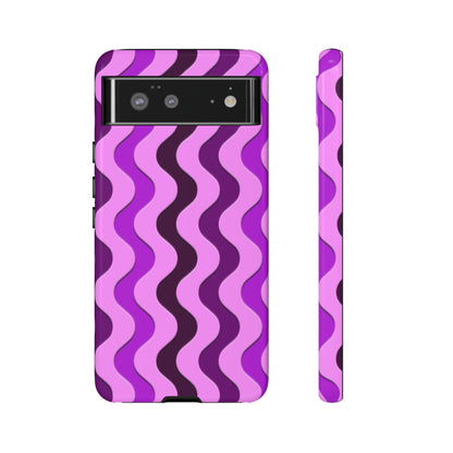 Vertical retro wavy purple and pink - Tough Cases