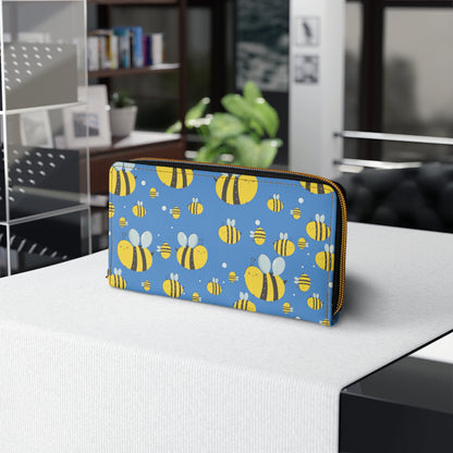 Lots of Bees - Blue 139aff - Zipper Wallet