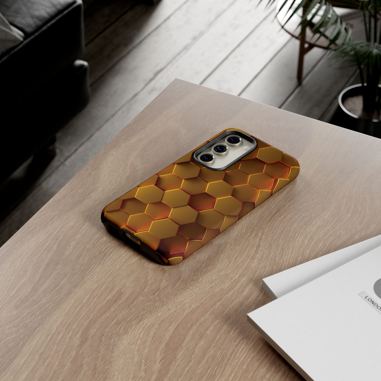 Hexagonal pattern - Gold - Tough Cases