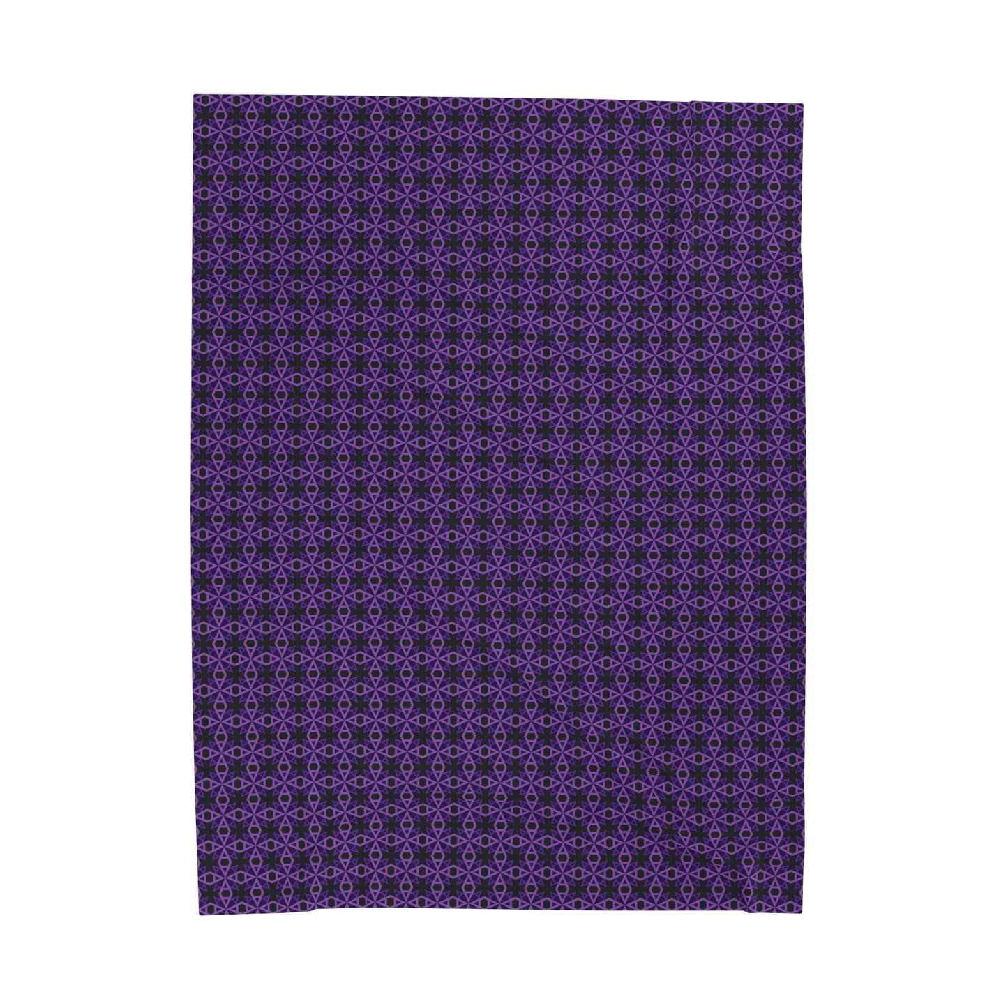 Letter Art - A - Purple - Black 000000 - Velveteen Plush Blanket