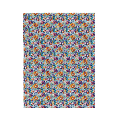 Wild Flowers - AI Generated - Velveteen Plush Blanket