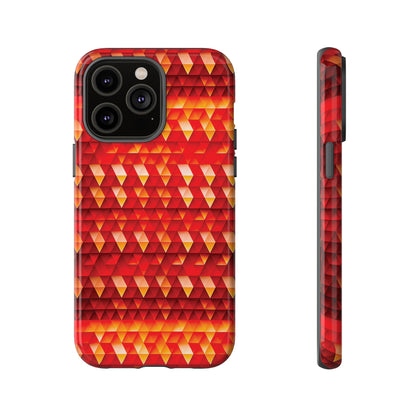 Geometric Flame - Red Triangles - Boston University Red d00000 - Tough Cases