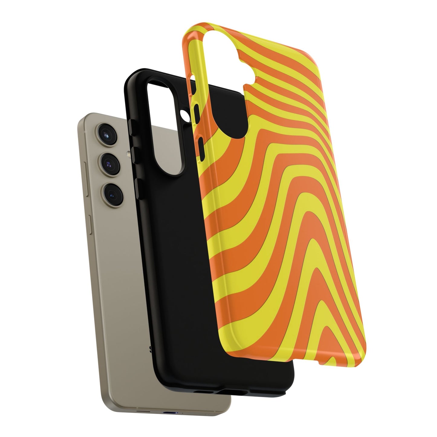 Retro wavy - Yellow and Orange - Tough Cases