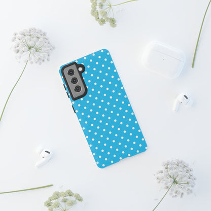 White dots on blue - Tough Cases