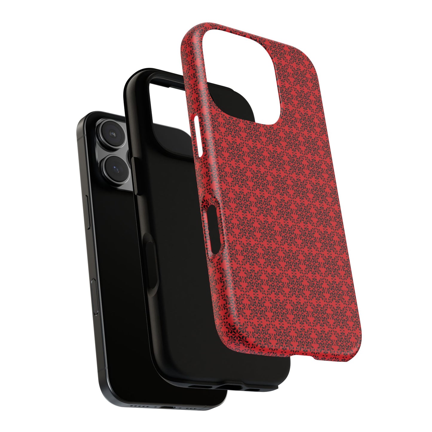 Vibrant Kaleidoscope - Black - Scarlet - Tough Cases