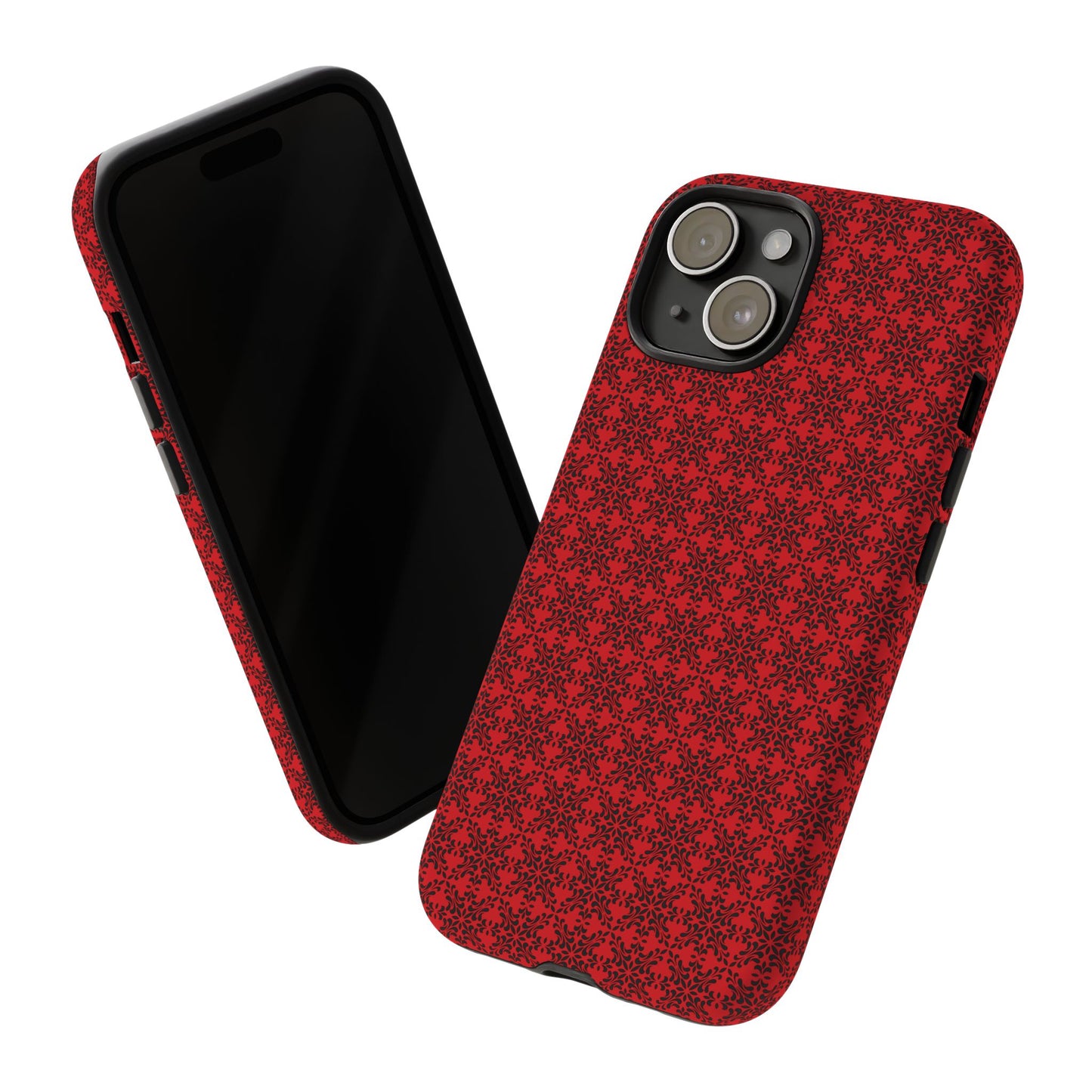 Vibrant Kaleidoscope - Black - Scarlet - Tough Cases