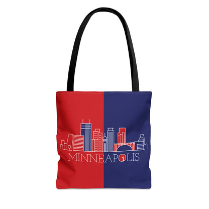 Minneapolis - Red White and Blue City series - Logo - Tote Bag