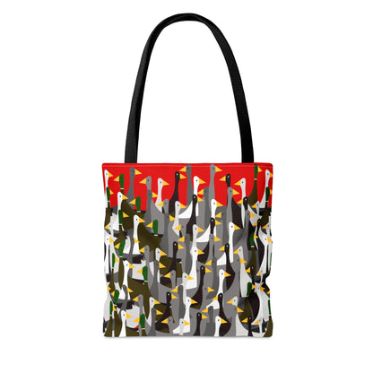 That is a LOT of Ducks! - Scarlet de0000 - Tote Bag