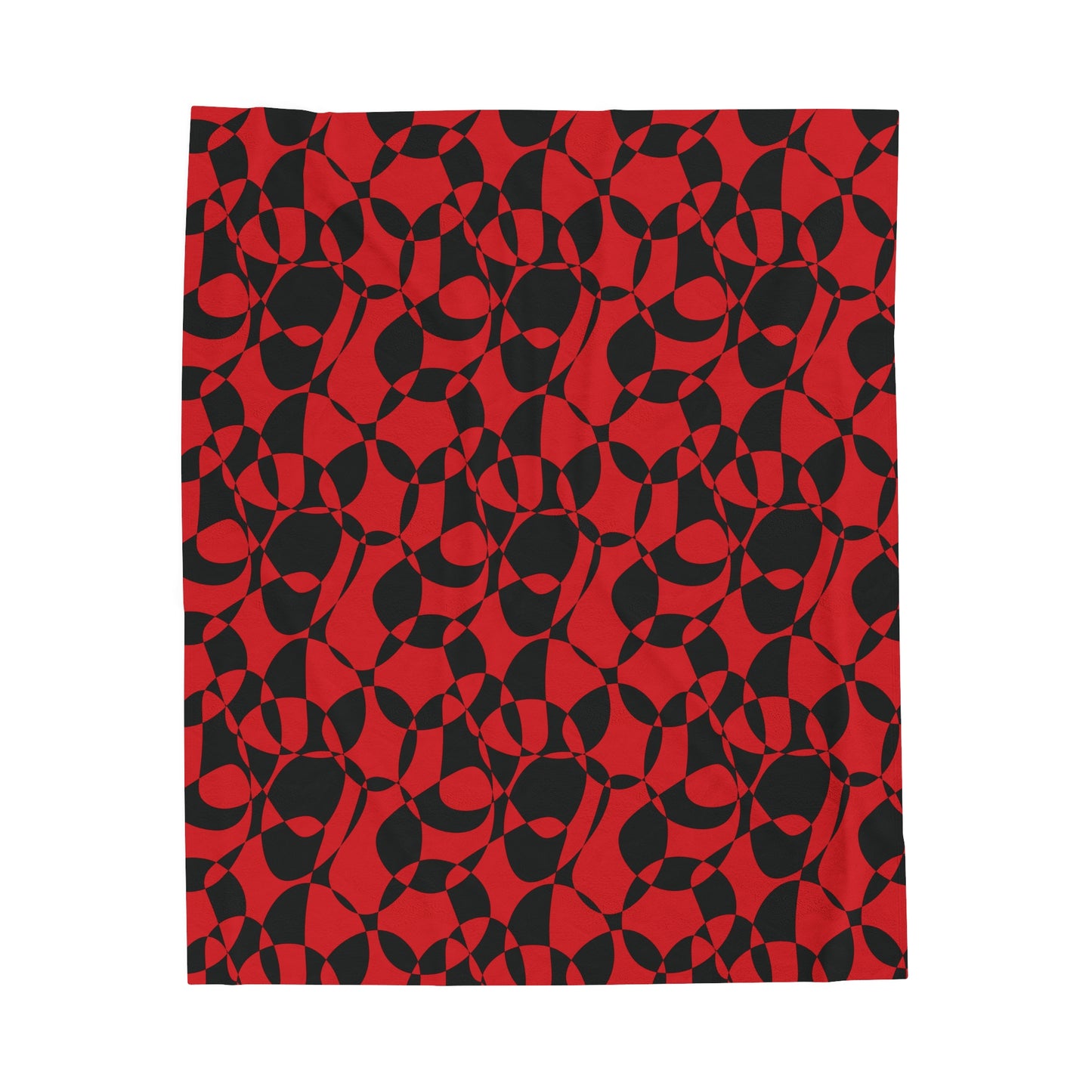 Scarlet Symphony - Black - Velveteen Plush Blanket