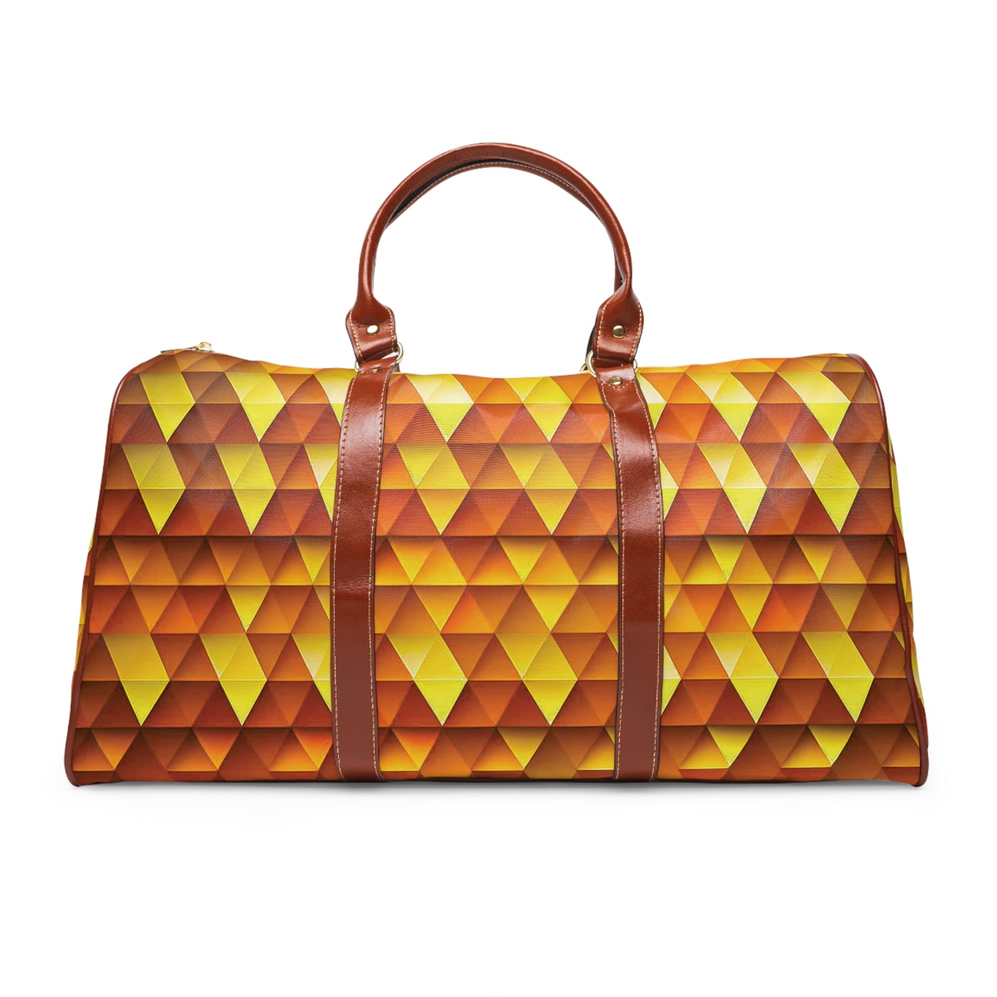 Golden Radiance - Sizzling Sunrise ffdb00  - Waterproof Travel Bag