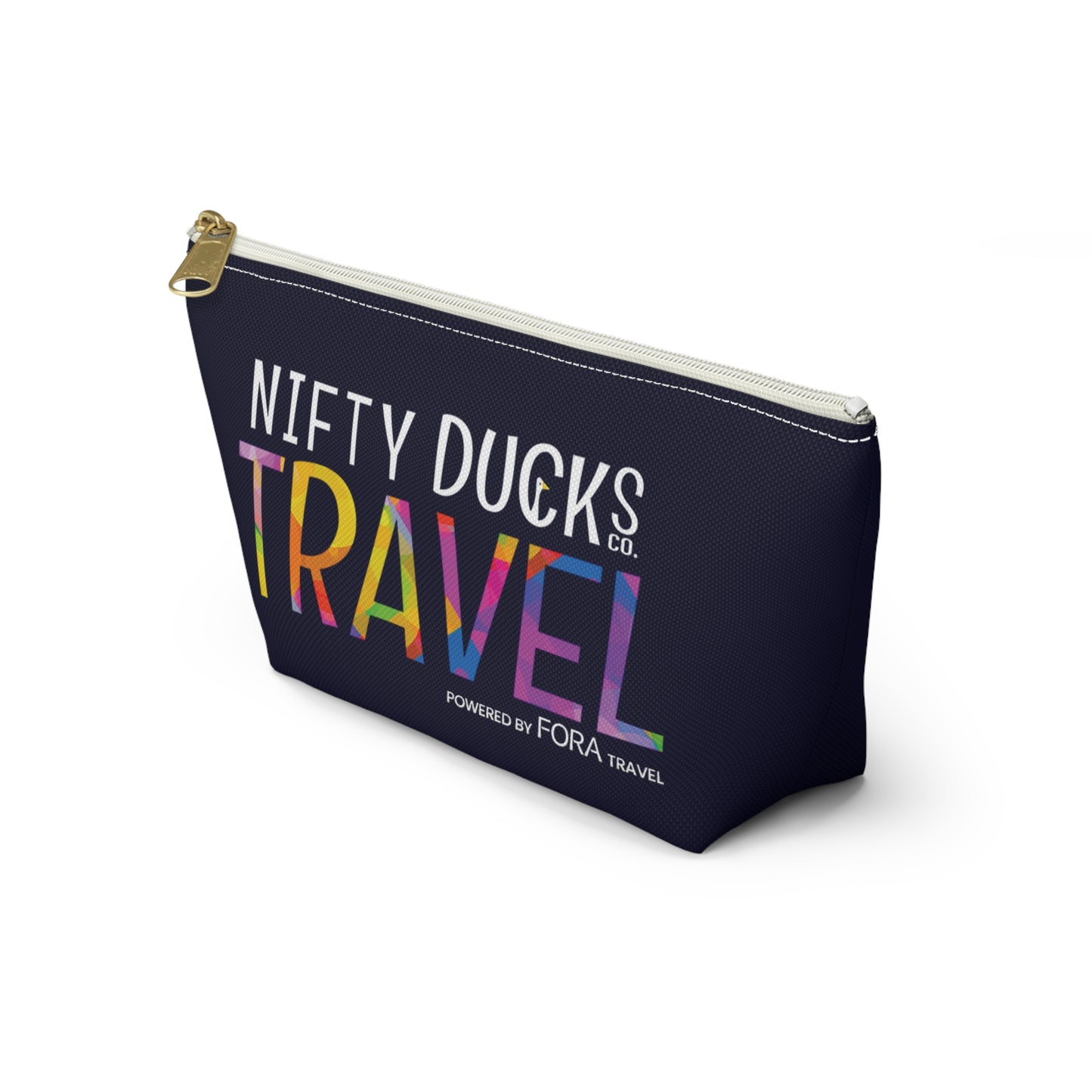 Nifty Ducks Co Travel Logo - Accessory Pouch w T-bottom