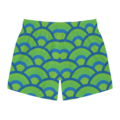 Green and Blue Sunrise - Swim Trunks