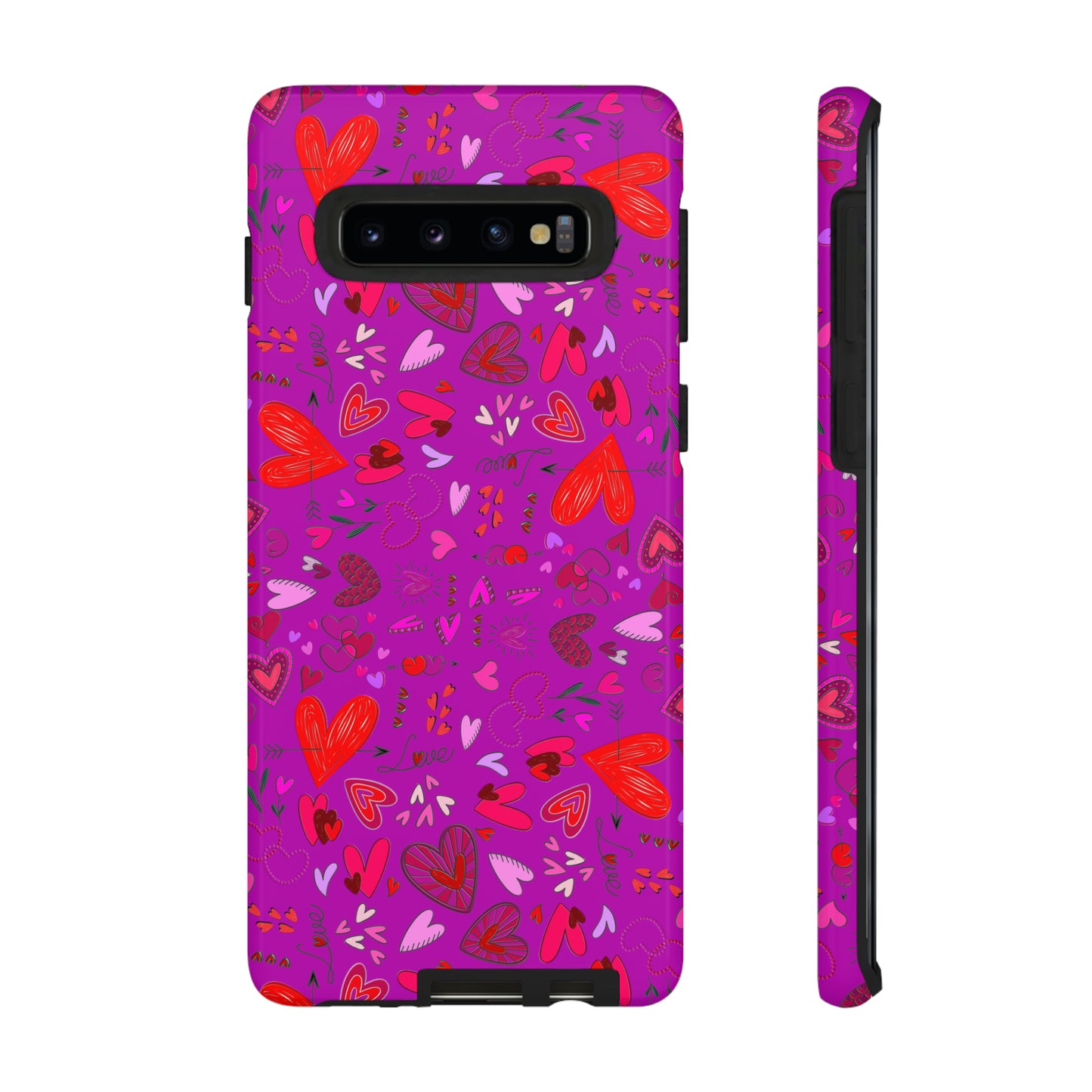 Heart Doodles - Deep Magenta B805AE - Tough Cases