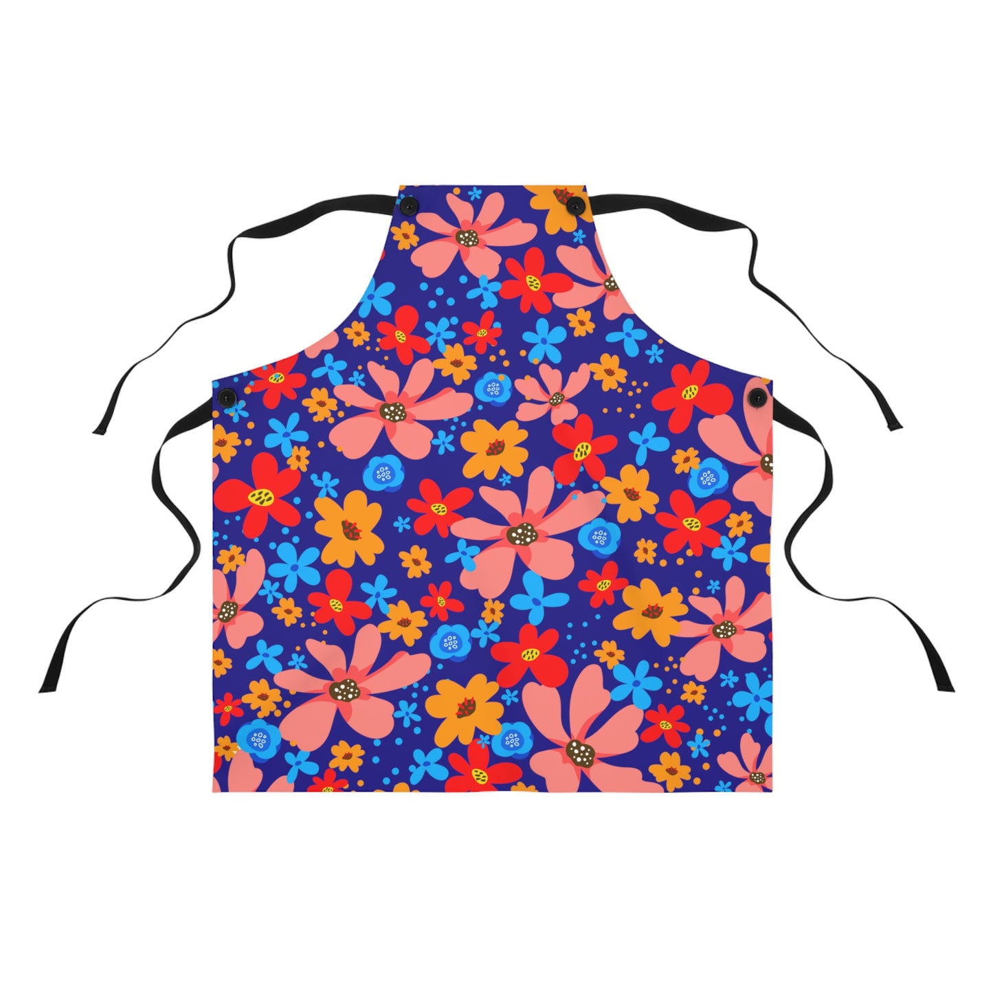 Playful Floral Print - Ultramarine 160987 - Apron