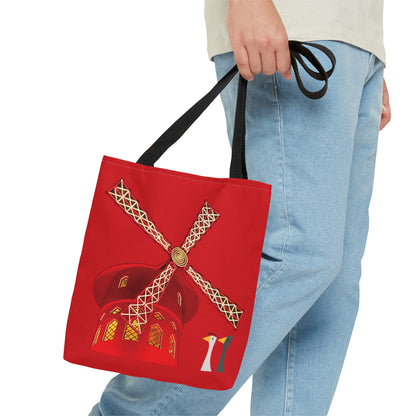 Ducks Visit Moulin Rouge - Scarlet de0000 - Tote Bag