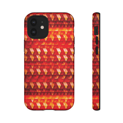 Geometric Flame - Red Triangles - Boston University Red d00000 - Tough Cases