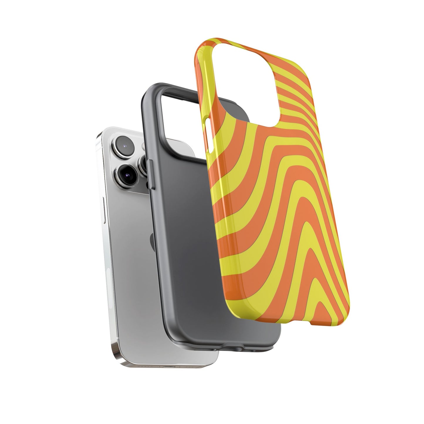 Retro wavy - Yellow and Orange - Tough Cases