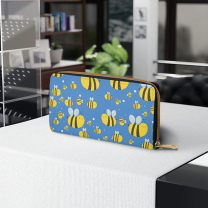 Lots of Bees - Blue 139aff - Zipper Wallet