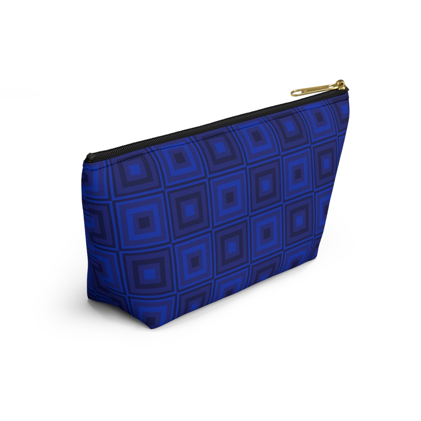 Blue Squares - Accessory Pouch w T-bottom