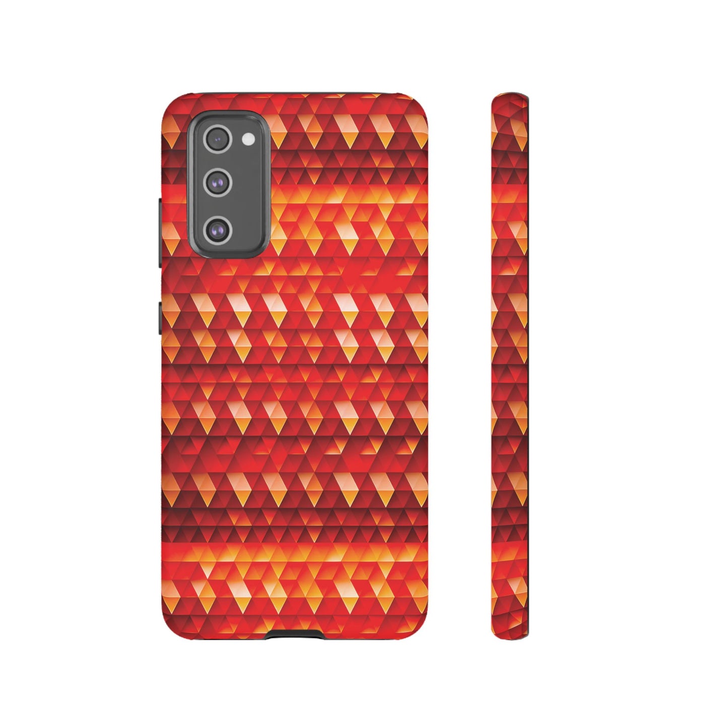 Geometric Flame - Red Triangles - Boston University Red d00000 - Tough Cases