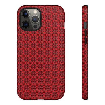 Vibrant Kaleidoscope - Black - Scarlet - Tough Cases