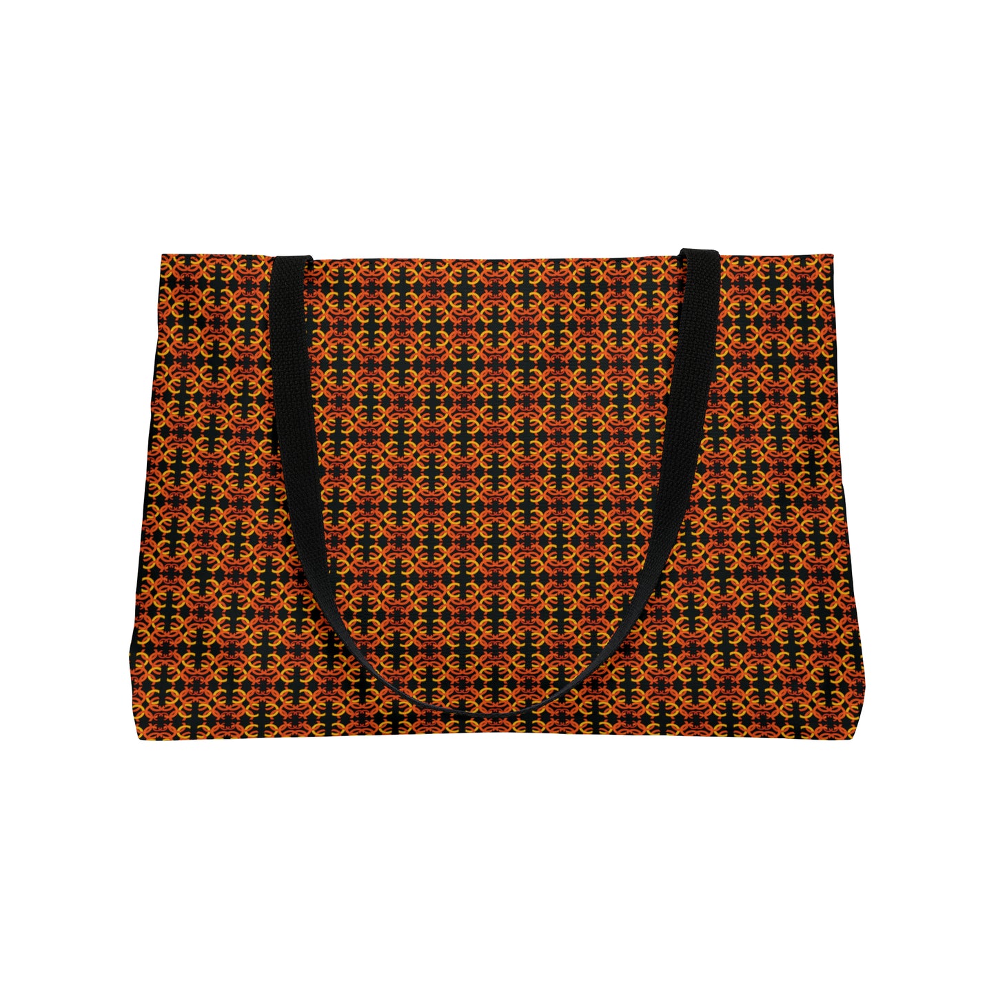 Letter Art - C - Orange - Black 000000 - Weekender Tote Bag