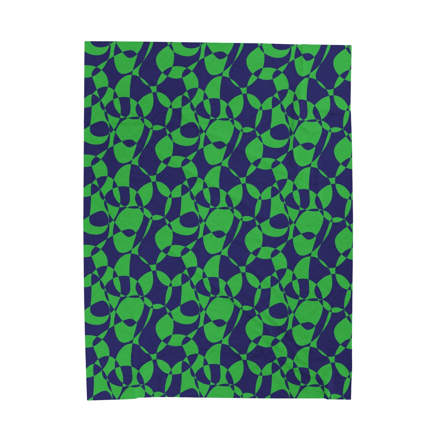 Sapphire Swirl - Lime Green - Velveteen Plush Blanket