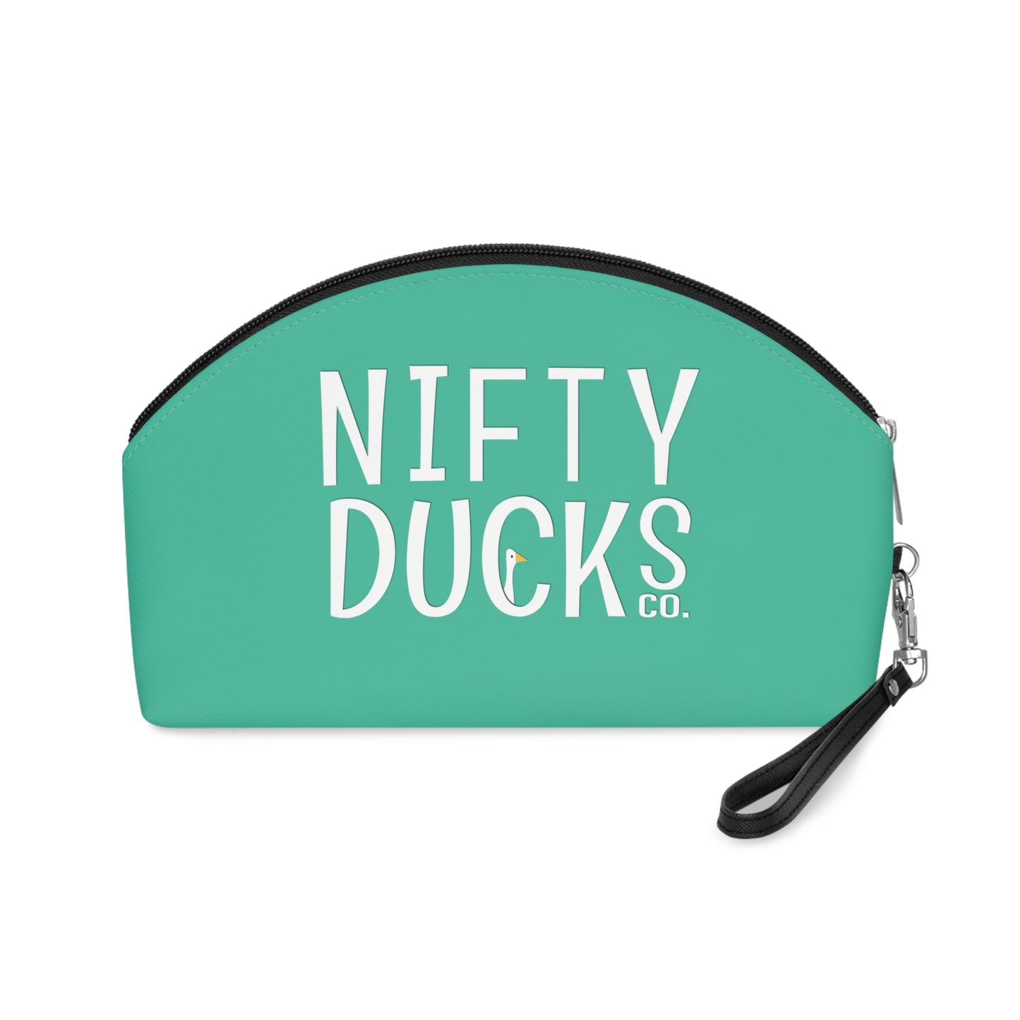 Nifty Ducks Co. Logo2 - Turquoise 12d3ad - Makeup Bag