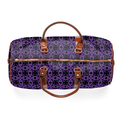 Letter Art - A - Purple - Black 000000 - Waterproof Travel Bag