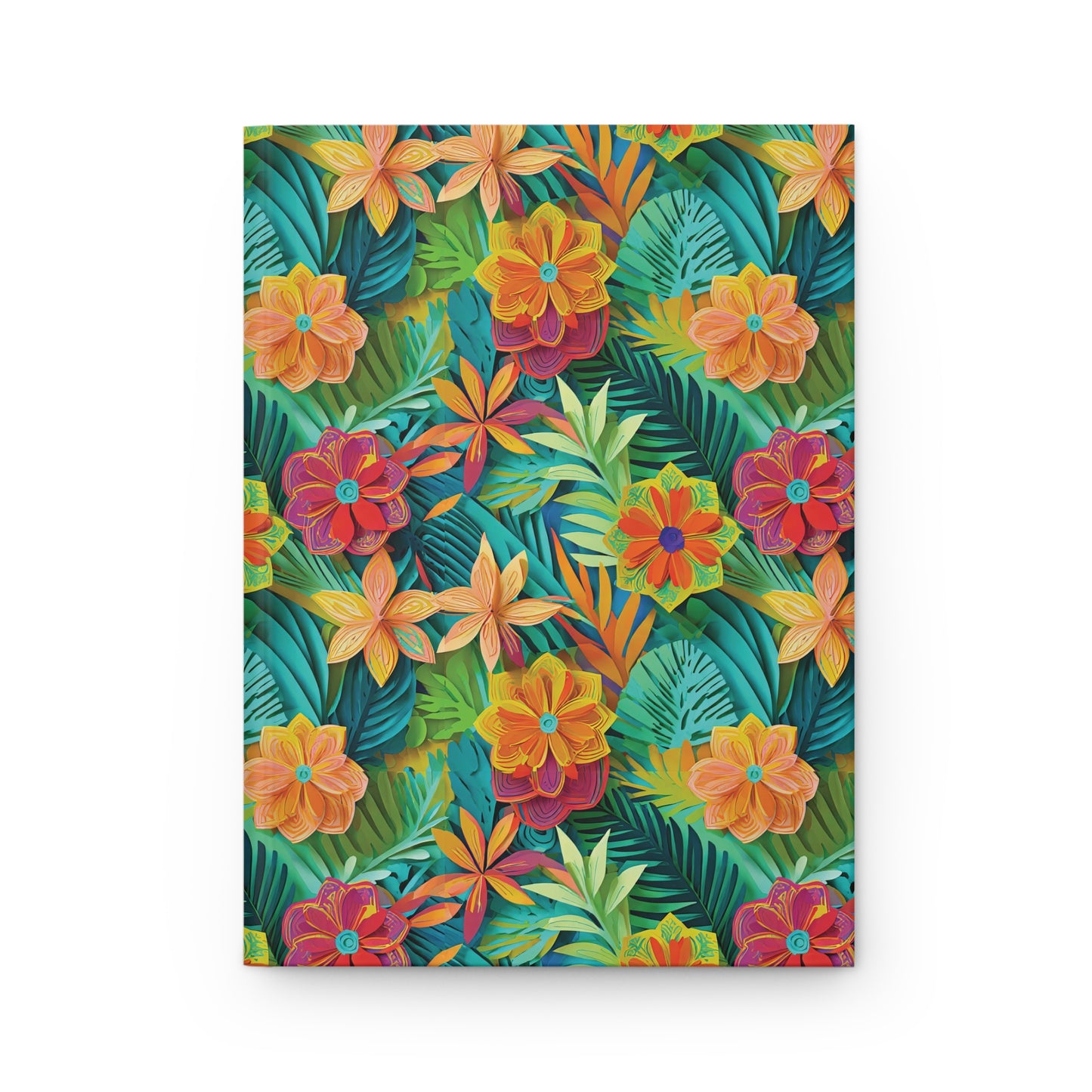 Multiple Tropical Flowers2 - Hardcover Journal Matte