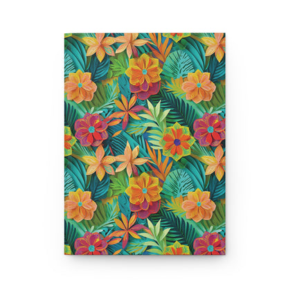 Multiple Tropical Flowers2 - Hardcover Journal Matte