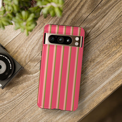 Pink and green stripes - Tough Cases