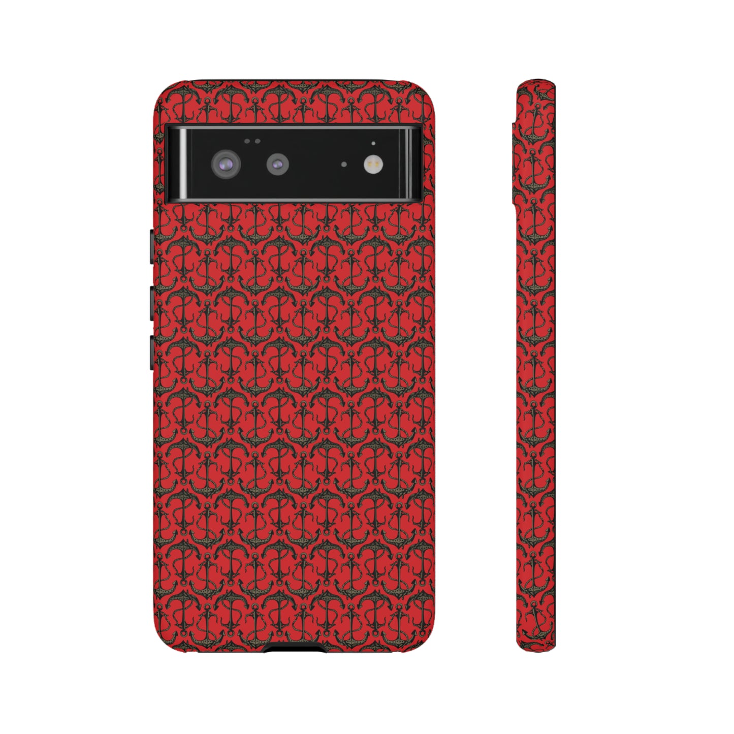 Anchors Away - Black Gray - Scarlet de0000 - Tough Cases