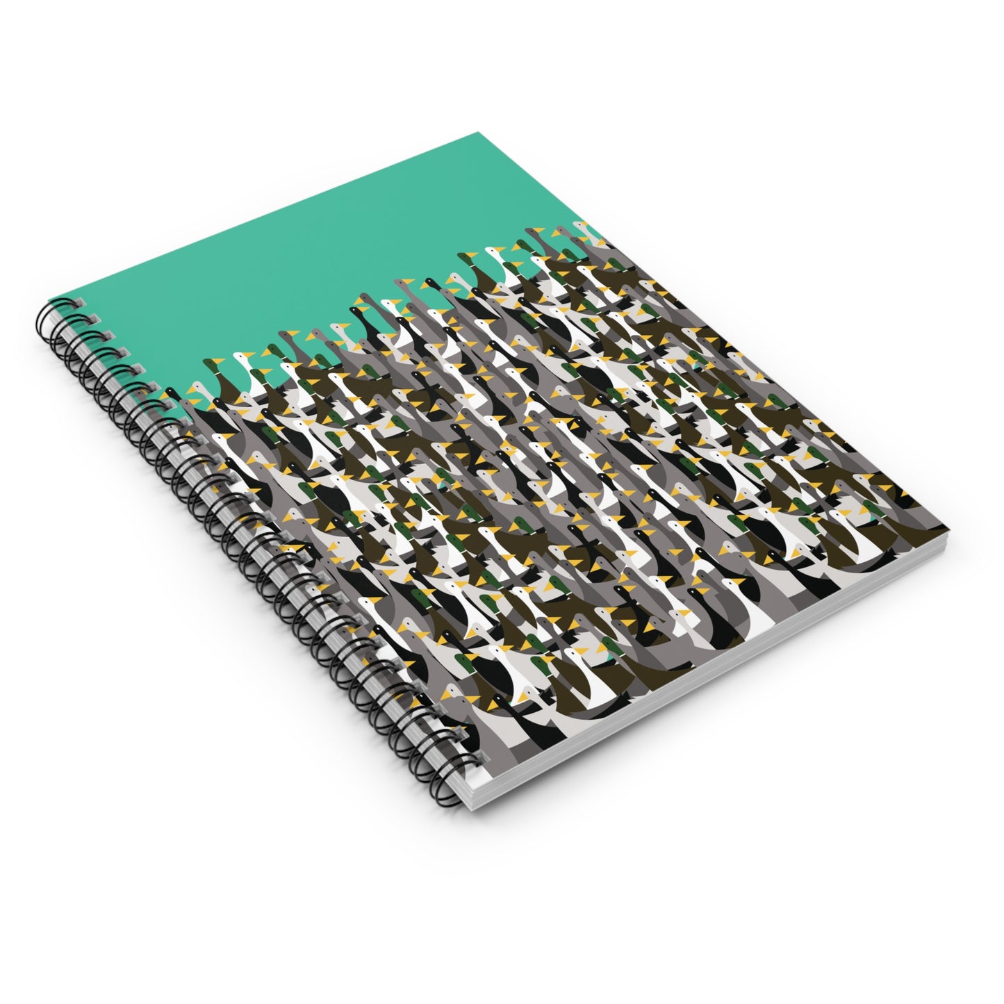 That is a LOT of ducks - Turquoise 12d3ad - Spiral Notebook - Ruled Line