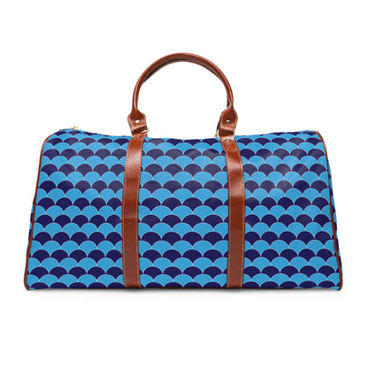 Blue Fans - Azure 0080FF - Waterproof Travel Bag