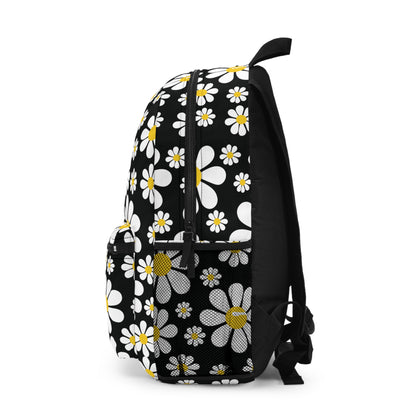 Ducks in Daisies - Black 000000 - Backpack