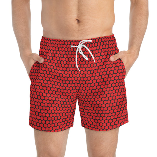 Scarlet Dots - Black - Swim Trunks