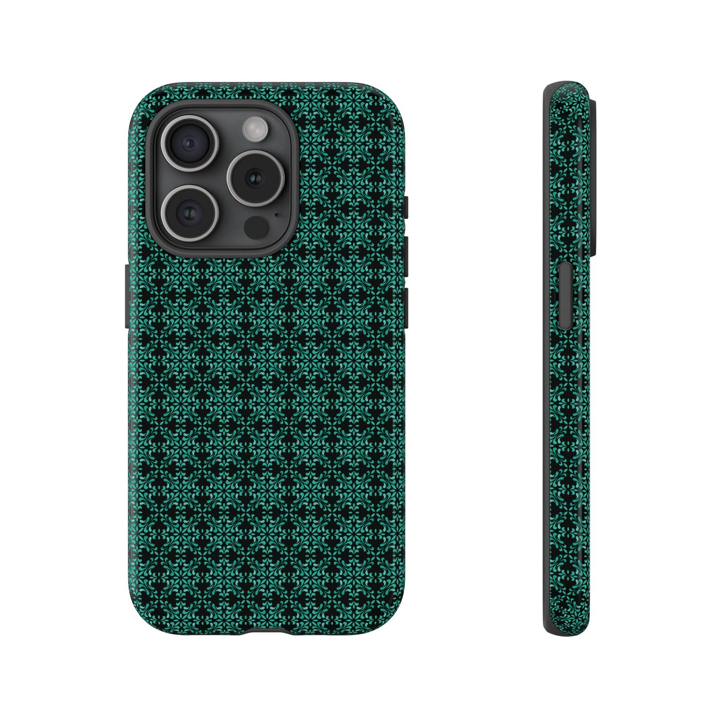 Vibrant Kaleidoscope - Turquoise - Black - Tough Cases