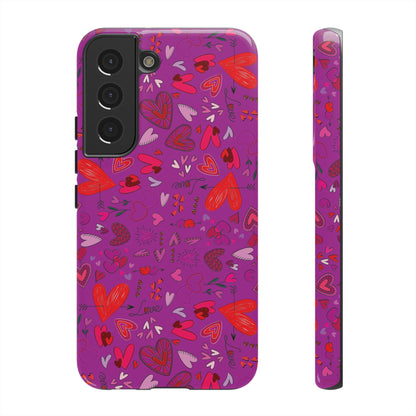 Heart Doodles - Deep Magenta B805AE - Tough Cases