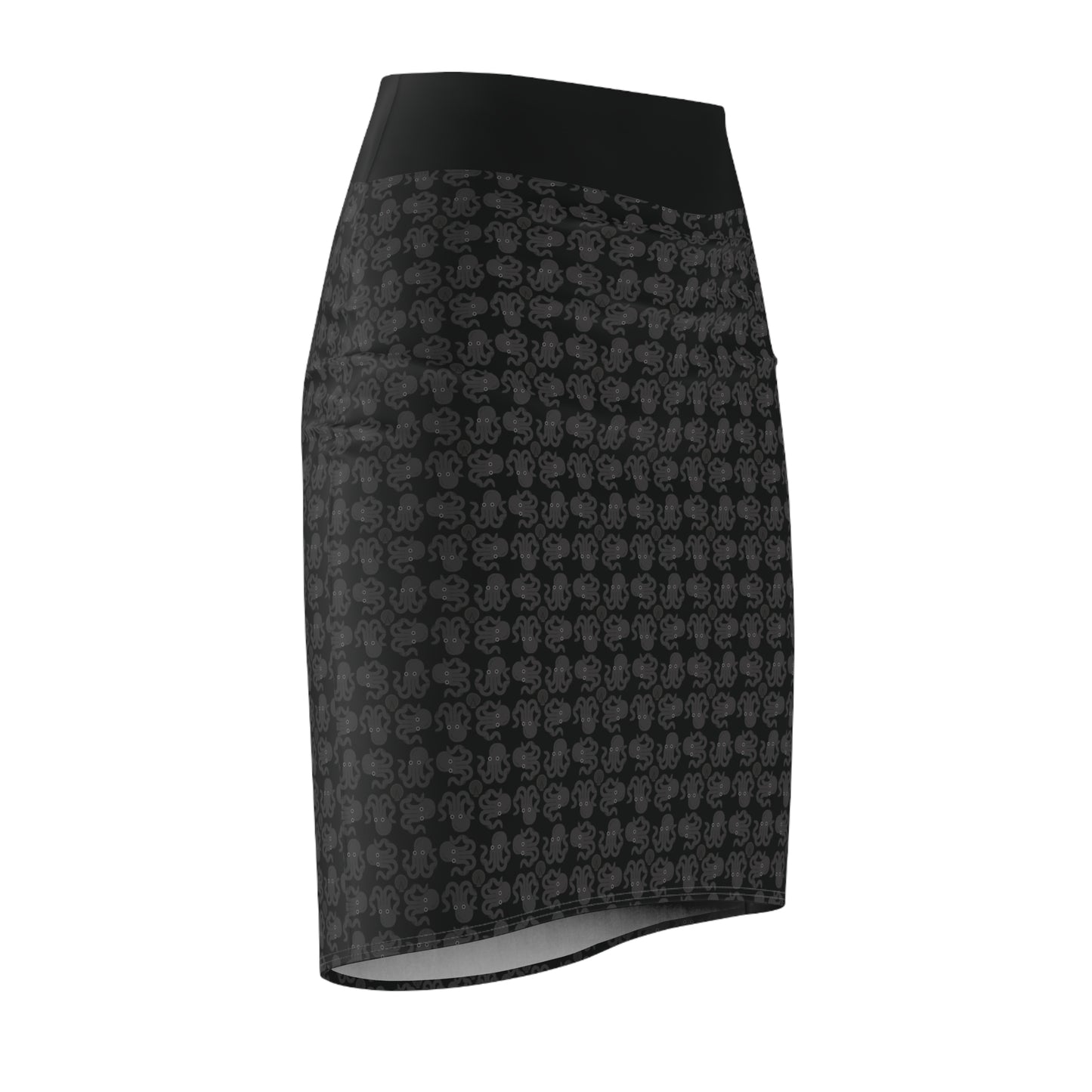 Octopie - Dark Gray - Black 000000 - Women's Pencil Skirt (AOP)