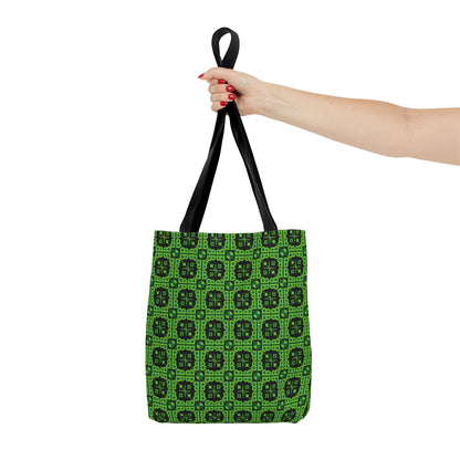 Letter Art - B - Green - Black 000000 - Tote Bag