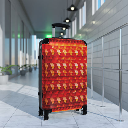 Geometric Flame - Red Triangles - Suitcase