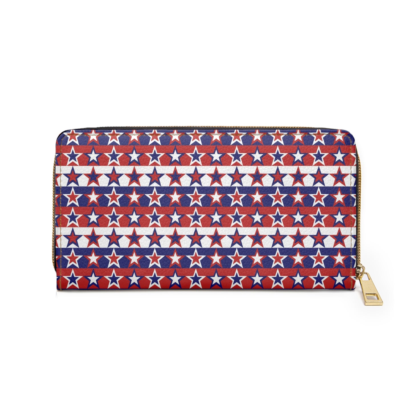 Red White and Blue Stars - Stripes - Zipper Wallet