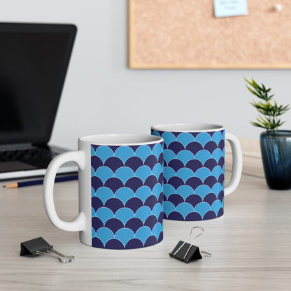 Blue Fans - Azure 0080FF - Mug 11oz