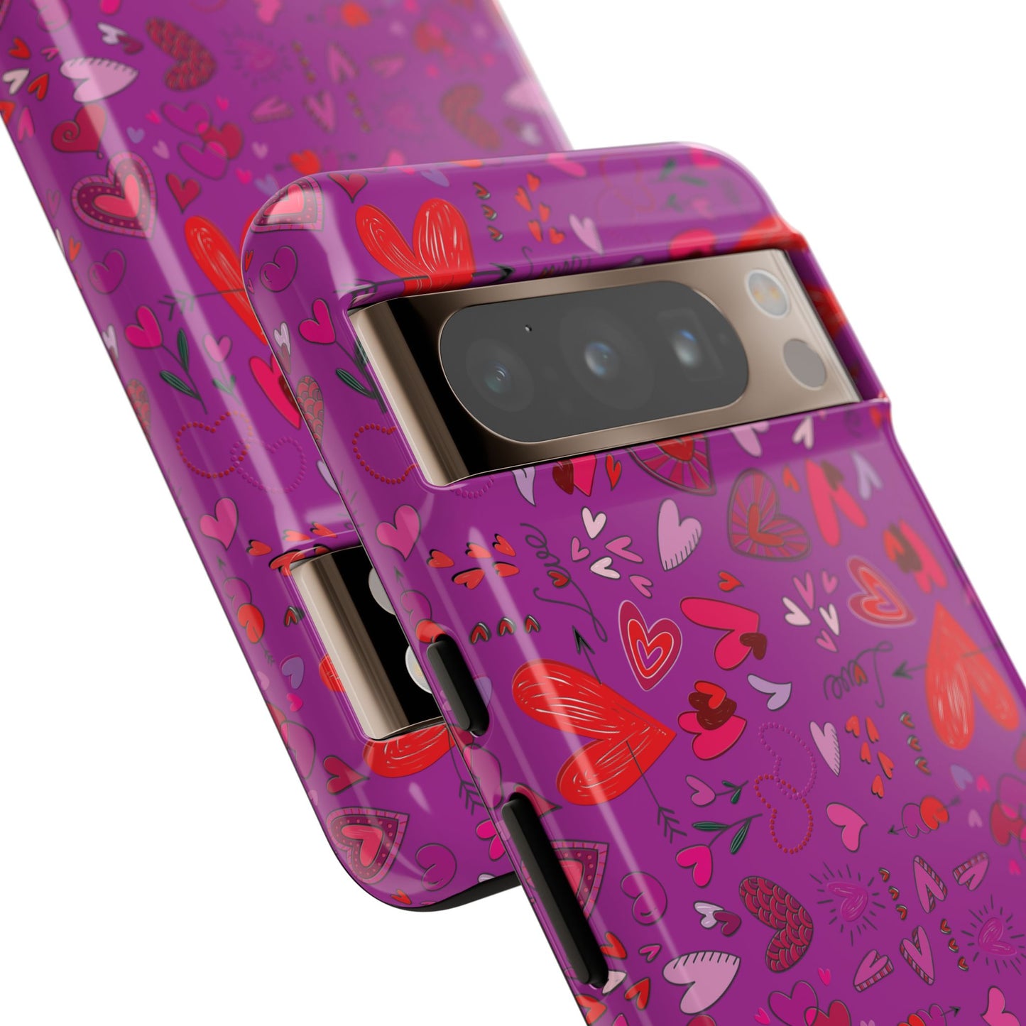 Heart Doodles - Deep Magenta B805AE - Tough Cases