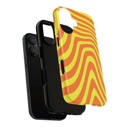 Retro wavy - Yellow and Orange - Tough Cases