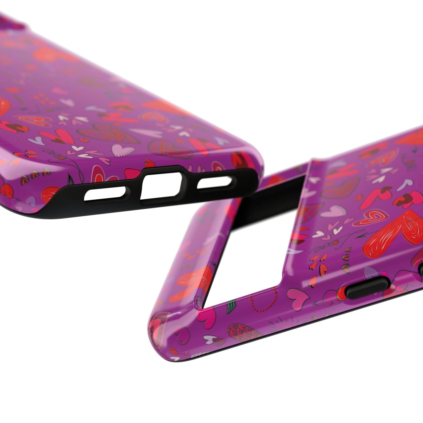 Heart Doodles - Deep Magenta B805AE - Tough Cases