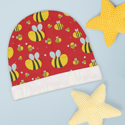 Lots of Bees - Scarlet de0000 - Baby Beanie (AOP)