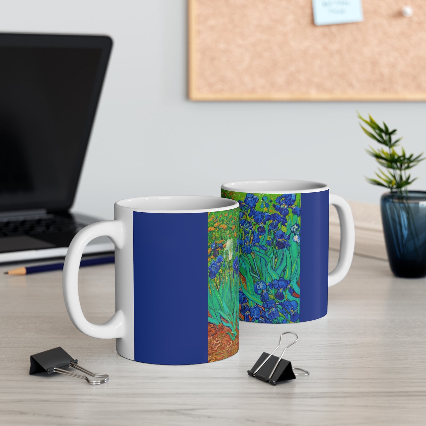 Irises - 1889 - van Gogh - Smalt 002e86 - Mug 11oz